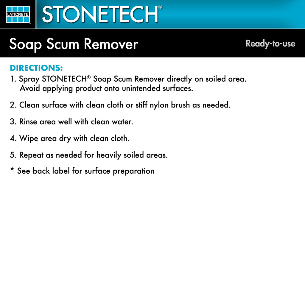 STONETECH Soap Scum Remover, 24OZ (709ML) Spray Bottle
