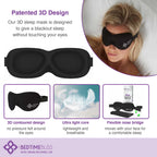 Eye Mask for Sleeping | Sleep Mask Men/Women Better Than Silk Our Luxury Blackout Contoured Eye Masks are Comfortable - This Sleeping mask Set Includes Carry Pouch and Ear Plugs (Lavender)