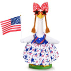 Patriotic Porch Goose Outfits 4th of July Goose Outfit Independence Day Lawn Porch Goose Clothes Fits 23" Cement Plastic Goose Statue for USA 250th Anniversary Outdoor Garden Yard Patio Decoration