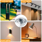 Jaenmsa MR16 Halogen Bulbs 50w 12V GU5.3, MR16 Halogen Light Bulbs 2 Pin, 12 Pack Dimmable Indoor Flood 50w Mr16 Small Light Bulb for Landscape/Track Light Bulbs 2700K Warm White