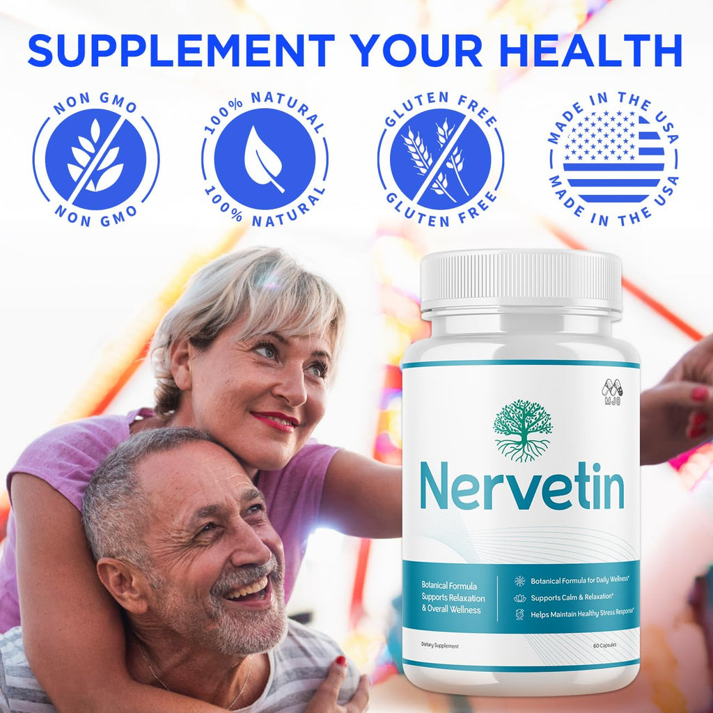 (3 Pack) Nervetin Capsules, Official Nervetin Pills with All Natural Ingredients , Advanced Vitamin Supplement Pills Supporting Health and Wellness, Maximum Strength Crafted in the USA (180 Capsules)