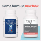 Allergy Research Group ARG Taurine 500 mg - Free Form Amino Acid Supplement - Heart & Electrolyte Support - Cellular Energy & Nervous System - Hypoallergenic - 100 Servings - 100 Capsules