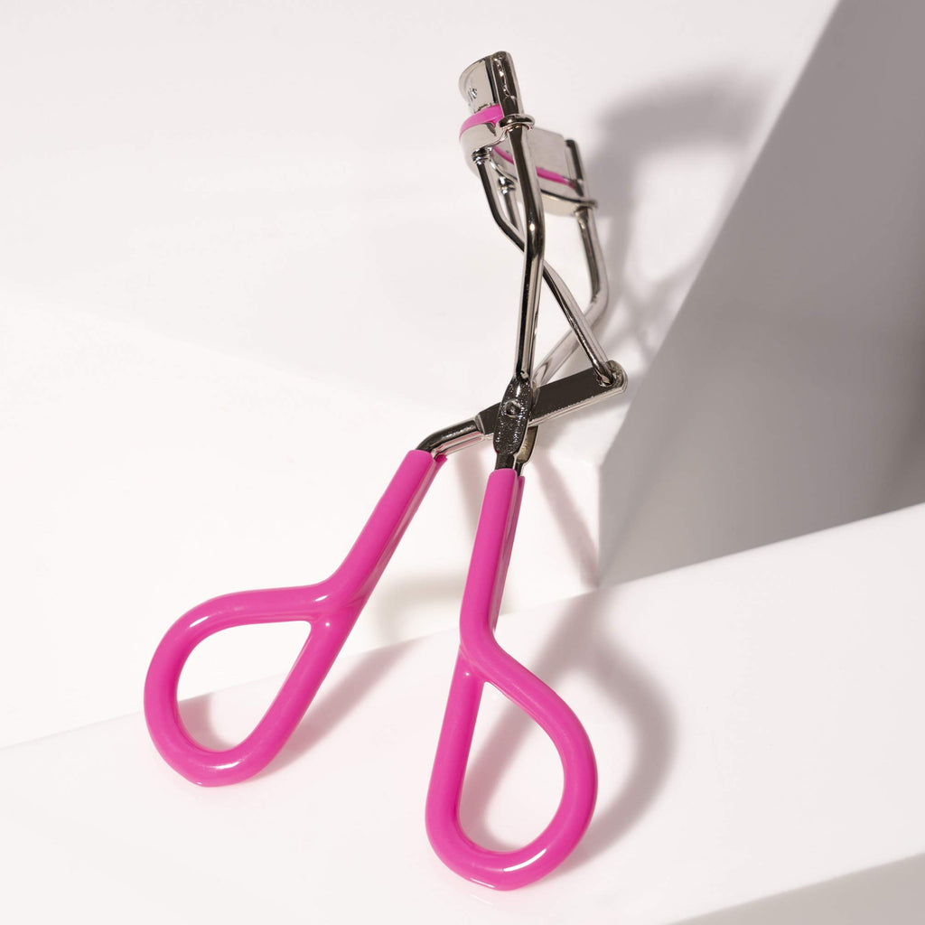 Tweezerman Comfort Grip Eyelash Curler for All Eye Shapes Neon Pink