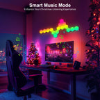 JIMIMORO Hexagon LED Light Panels 8 Pack – RGB Wall Decor Lights with Music Sync, App & Remote – Modular Home & Christmas Decor for Bedroom, Living Room, and Room Decor