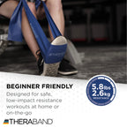THERABAND Resistance Bands Set, Advanced Kit, Blue, Black, Non-Latex Elastic Bands for Exercise & Physical Therapy, Strength Training Bands for Upper & Lower Body Fitness