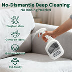 FAVIRZCE Couch Cleaner & Stain Remover Spray: Strength Multi-Surface Upholstery Cleaner - Pet-Safe Non-Toxic Quick-Drying for Fabric Sofas Carpet Furniture Couches & Car Interiors