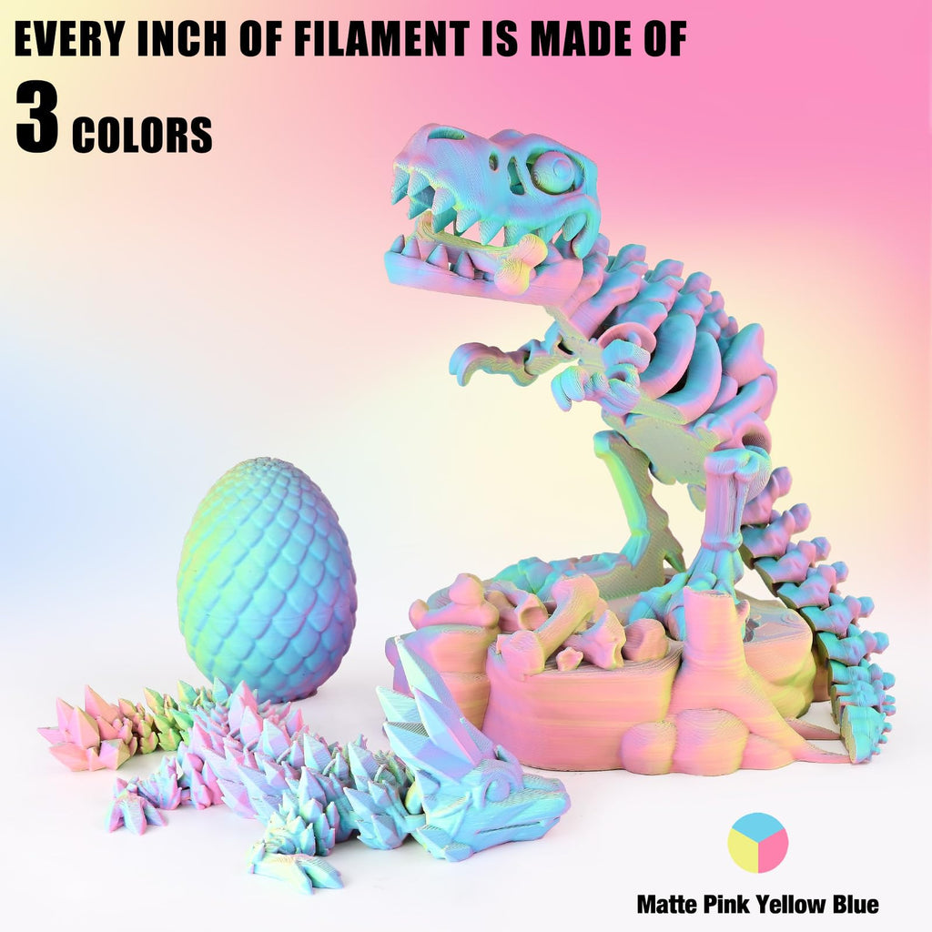 OVV3D Rainbow PLA Filament 1.75mm, Pastel Filament Multicolor Matte PLA 1kg