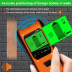 Stud Finder Wall Scanner, 5 in 1 Multifunction Stud Locator with Smart Sensor, HD LCD Display and Audio Alarm for The Center & Edge of Metal, Studs, AC Wire, and Pipe Detection (Tropical Orange)