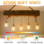 GvvooHome Edison Bulbs, E26 LED Bulb 60 watt Equivalent, Non-Dimmable, Soft White 2700K, ST58 Vintage Light Bulbs, 90+ CRI, 6W 600LM, E26 Medium Base, Clear Glass, 12 Pack
