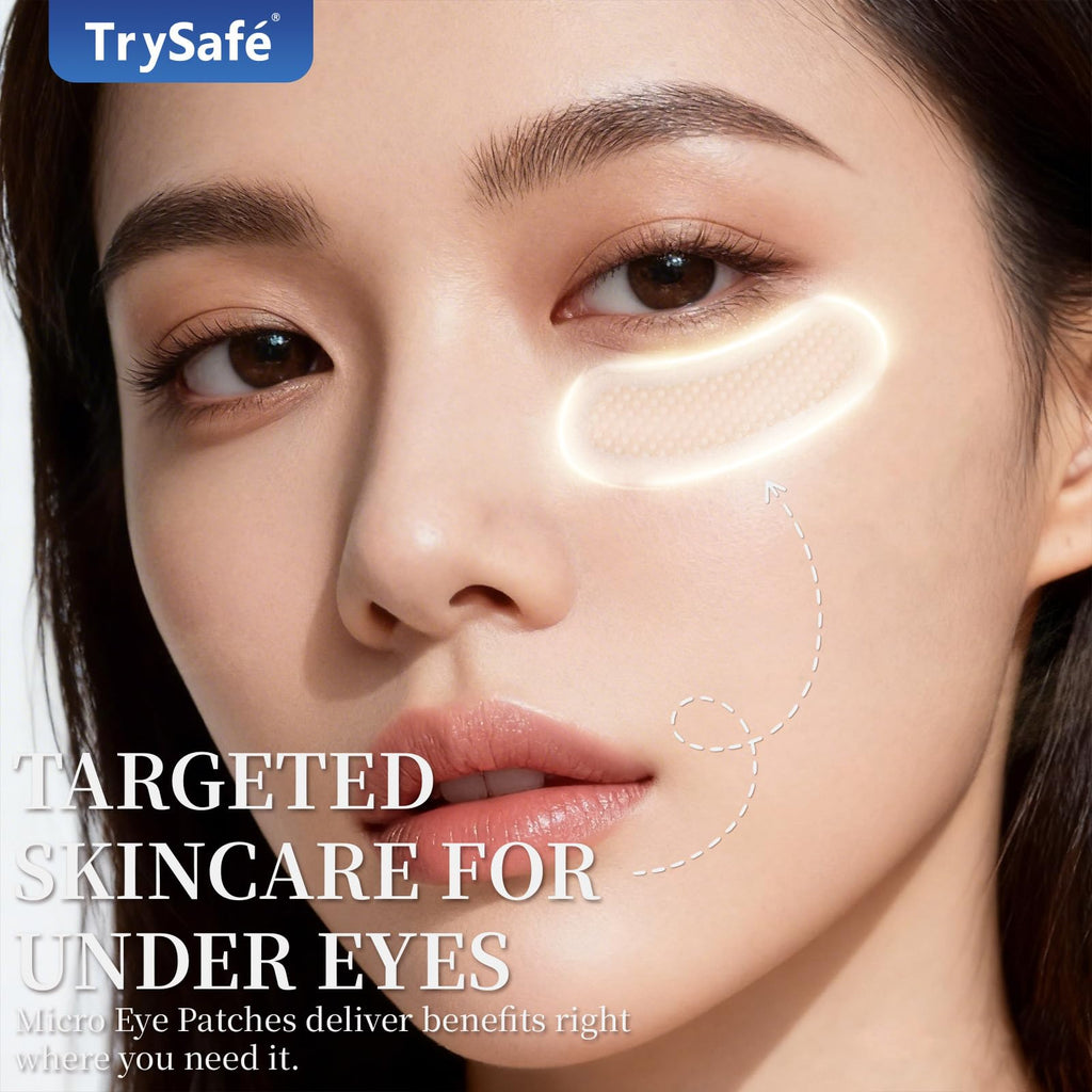 4 pairs PDRN & Calcium Micro Eye Patches, Under Eye Patches for Puffy eyes, Dark Circles & Wrinkle | Hyaluronic Acid, Kojic Acid, Collagen, Peptides, Vitamin C, Niacinamide - Korean Popular Eye Care