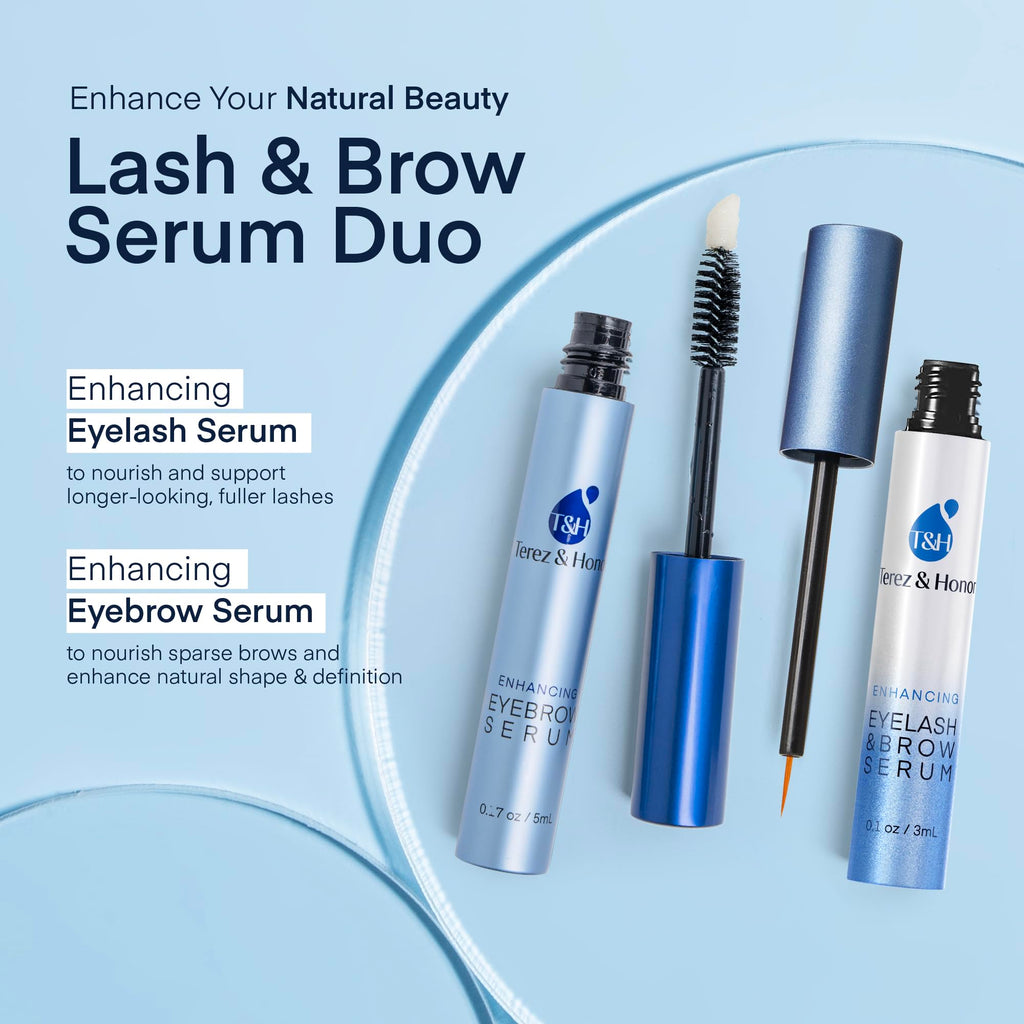 Terez & Honor Advanced Enhancing Eyelash and Eyebrow Serum (Lash Brow Serum Duo Pack)