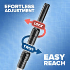 Swimming Pool Pole - 15 Feet Aluminum Telescopic Pool Pole for Cleaning // Telescoping Pool Extension Pole // Adjustable Pool Cleaning Stick for Brush, Skimmer, Vacuum - Inground & Above Ground Pools
