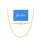 Jewlpire 14K Gold Plated Chain Necklace for Women, 1.3MM Box Chains Necklace 14K Gold Plated Chain for Women Thin & Sturdy Womens Chains Necklaces, 26 Inches