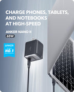 Anker Nano USB C Charger,65W GaN II PPS Fast Compact Foldable Charger for MacBook Pro, Galaxy, Dell, iPhone 17/16, iPad Pro, and More
