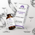 SKIN DEVA 20% Argireline Serum with Matrixyl 3000 Pure Hyaluronic Acid Serum For Face Deep Wrinkle Reducer Anti Aging Tones Skin and Stimulates Collagen Peptides Serum For Face