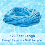FBULWSEC 120'ft Roll Swimming Pool Liner Bead Lock for Above-Ground & In-Ground Swimming Pool Beaded Liners Wedge Lock, Blue