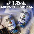 KAL Melatonin 3mg Sleep Aid, Fast Dissolve Tablets, Calming Relaxation and Healthy Sleep Cycle Support, with Added Vitamin B6, Vegan, Gluten Free, Non-GMO, 120 Servings, 120 ActivTabs