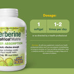 Natural Factors Berberine LipoMicel Matrix - Daily Supplement Supports Metabolic Health - Formula Supports General Health - Gluten-Free & Dairy-Free - 90 Liquid Softgels (90 Servings)
