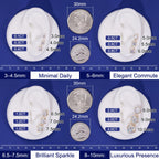 Moissanite Stud Earrings Screw Back 0.2CT 3MM*2 18K Yellow Gold Plated S925 Sterling Silver Round Cut D Color VVS1 Clarity Lab Created Moissanite Earrings for Women Men