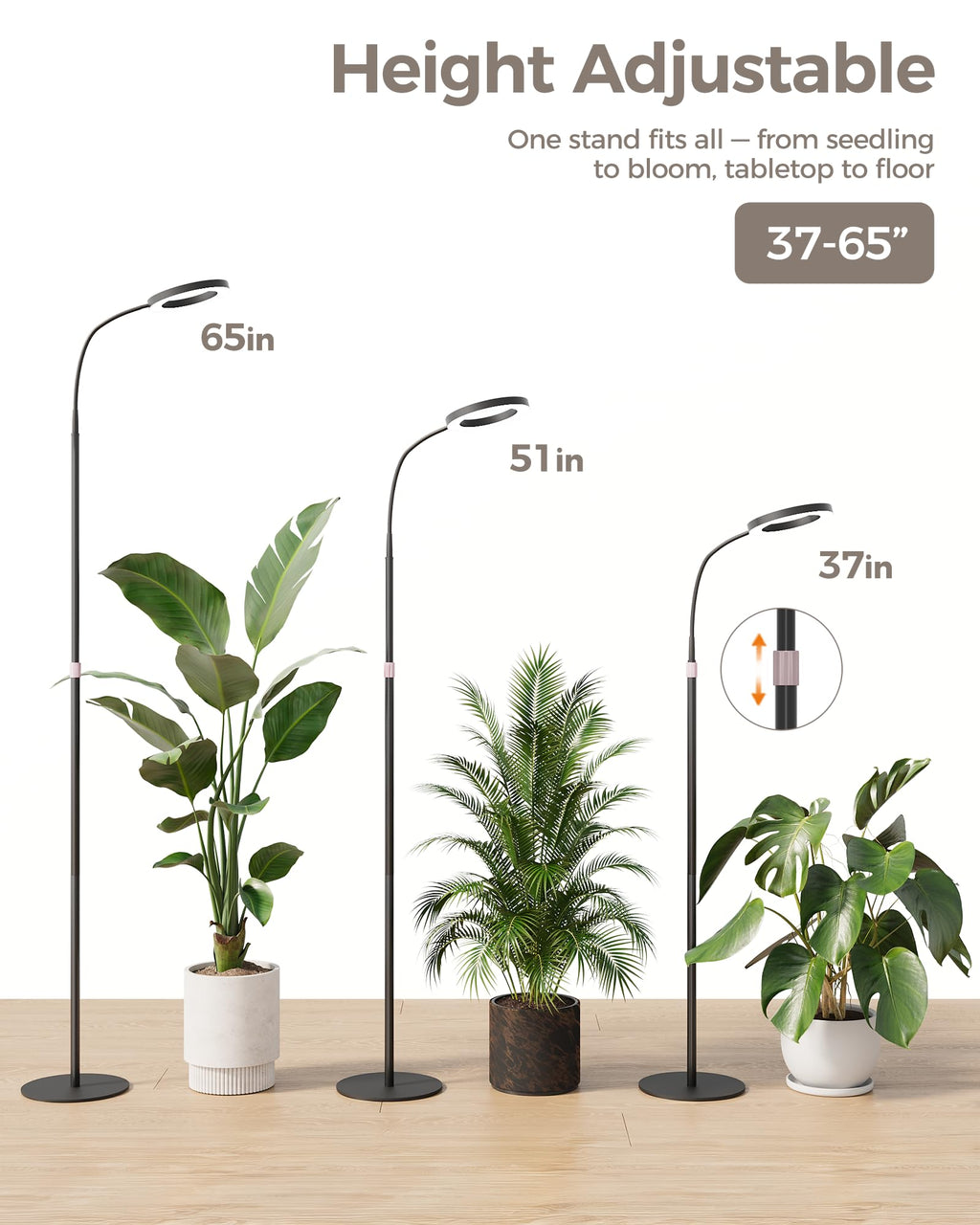 Bamworld Grow Lights for Indoor Plants, Full Spectrum Plant Lights