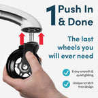 Lifelong Office Chair Wheels Replacement, Heavy Duty, 5-Pack, 98% Fits