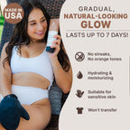 Self Tanner with Tanning Mitt - USA Made Sunless Self Tanning Lotion with Organic Ingredients