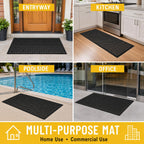 BESEA 4 Pack 24 x 36 Inch Rubber Floor Mats, Non-Slip Drainage Mats