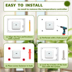 6 PCS Thermostat Lock Box with Key, Large Thermostat Cover with Lock for Thermostat on Wall, AC Control Lock Box Cover with Key, Air Conditioner Lockbox Fits Thermostats 5" H x 6" W or Smaller