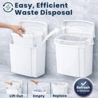 Alpine Sanitary Napkin Receptacle - Feminine Hygiene Disposal Container, Wall Mounted Trash Can with Odor Control Seal & Installation Hardware (White)