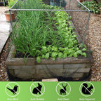 Junkogo Bird Netting 50x50 Ft, 1 in Mesh Heavy Duty Garden Netting