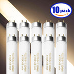 Konideke F32T8/841 32W 48 Inch T8 Fluorescent Tube Light Bulb, T8 Fluorescent Bulbs 4 Foot, 4ft Light Bulb, 4100K Cool White, 2850 Lumens, G13 Medium Bi-Pin Base,10 Pack