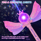 Britik Bubble Wand for Kids, LED Light Music Bubble Toys Girl Gifts Age 3+