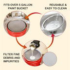 Fine Mesh Paint Strainer 60 Mesh Stainless Steel Paint Filter Emulsion Honey Funnel Filter Cover Fits 5 Gallon Paint Bucket Filter Tool Insert Strains (2 pcs)