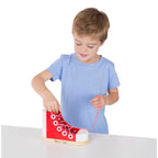 Melissa & Doug Deluxe Wood Lacing Sneaker - Learn to Tie a Shoe Educational Toy