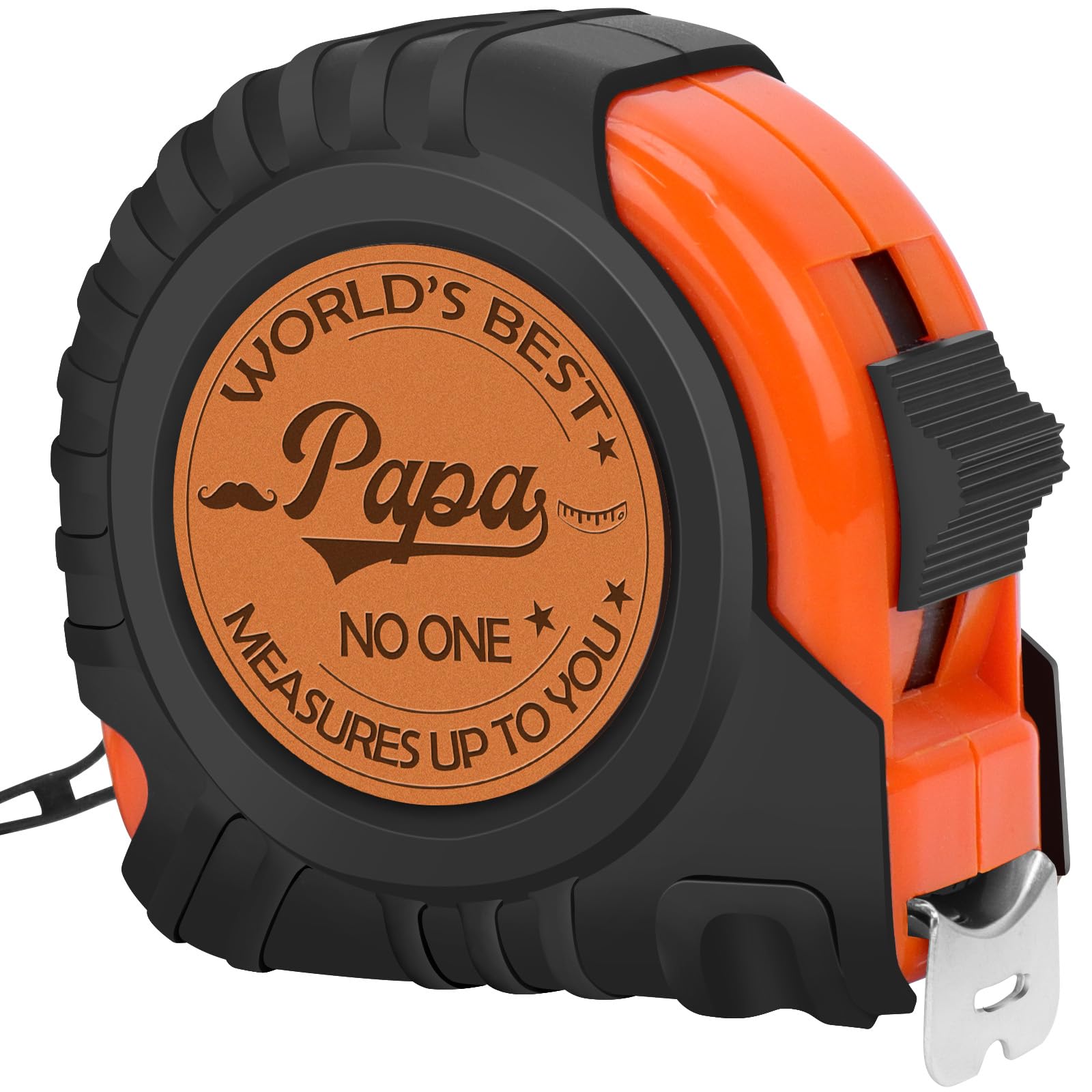 Fathers Day Papa Gifts, Genuine Leather Engraved 25 FT Tape Measure Tool Gifts for Men Father's Day Dad Gifts Christmas Gift Birthday Xmas Stocking Stuffers for Men