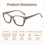 Madison Avenue 2 Pack Cateye Blue Light Blocking Reading Glasses for Women Spring Hinge, Vintage Computer Readers Eyeglasses Demi Brown +1.5