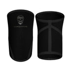 Gymreapers Knee Sleeves (1 Pair) with Gym Bag - IPF Approved - Support Compression Brace for Squats, Fitness, Weightlifting, Cross Training, Powerlifting - 7MM Neoprene Sleeves - For Men & Women (Black/Black, Small)