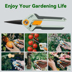 PrunePro Pruning Shears Gardening Scissors Set Professional Hand Pruner Sharp Stainless Steel Blade Garden Scissors Plant Flower Garden Clipper