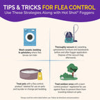Hot Shot BedBug And Flea Fogger, Inhibits Flea Reinfestation, 2 Ounce Cans, 6 Count