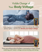 Feraco Grounding Mat for Bed, Grounding Pad Kit for Sleeping & Overall Well-Being with Cord & Tester (King, 27" x 76")