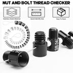 Nut and Bolt Thread Checker 45 Male/Female Thread Gauges (24 SAE/Inch & 21 Metric) Nut and Bolt Thread Size Checker Thread Identifier Gauges for Quickly Identify and Verify