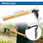 Elegital Kana Hoe 217 Japanese Garden Tool - Hand Hoe/Sickle is Perfect for Weeding and Cultivating. The Blade Edge is Very Sharp. (Beige-007)