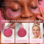 Enaskin Naturals Under Eye Patches for Dark Circles: 60 Pairs Caffeine Eye Gels Mask - Reduce Wrinkles Puffy & Bags - Skin Treatment Pads - Anti Aging Moisturizer For Women (Pink 2 Pack)