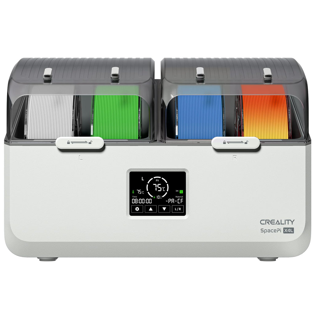 Creality Filament Dryer 4 Spools, Space Pi X4L Filament Storage Box, Dual Heating Chambers Dual 200W PTC Heats, Fast Drying Moisture-Free Storage, for PLA, PETG, TPU, ABS 1.75/2.85mm