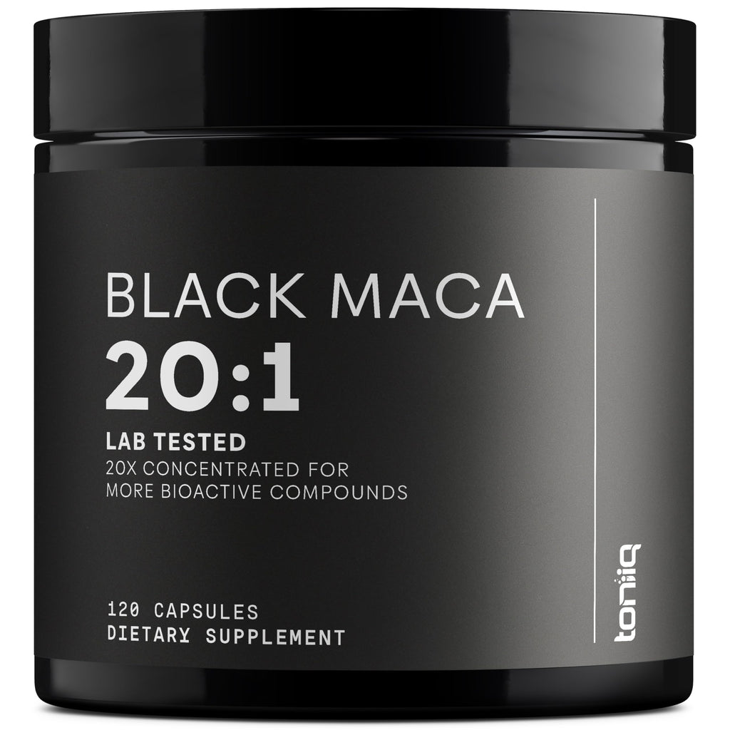 40,000mg Pure Black Maca Root Extract - Ultra Concentrated 20:1 Single Origin Wildcrafted Third-Party Tested Black Maca Powder Capsules for Men & Women - Peruvian Black Macca Root Powder -120 Veg Caps