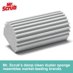 8 Pack Damp Dusting Sponge Duster, Grey Dust Cleaning Sponge, Reusable Household Cleaning Sponge Tool for Blinds, floorboards, Fan Blades, Vents, Glass, Railings, Mirrors