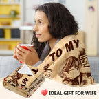 Anniversary Romantic Gifts for Women, To My Wife Blanket from Husband