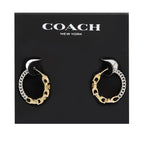 COACH Small Mixed Metal Hoop Earrings Two-Tone One Size