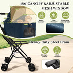Dog Stroller with Detachable Carriers, Foldable Dog Stroller for Medium Dogs 20 lbs with Cup Holder and Storage Bag, Pet Stroller for Small Dogs, Double Cat Strollers Suitable for All-Terrain