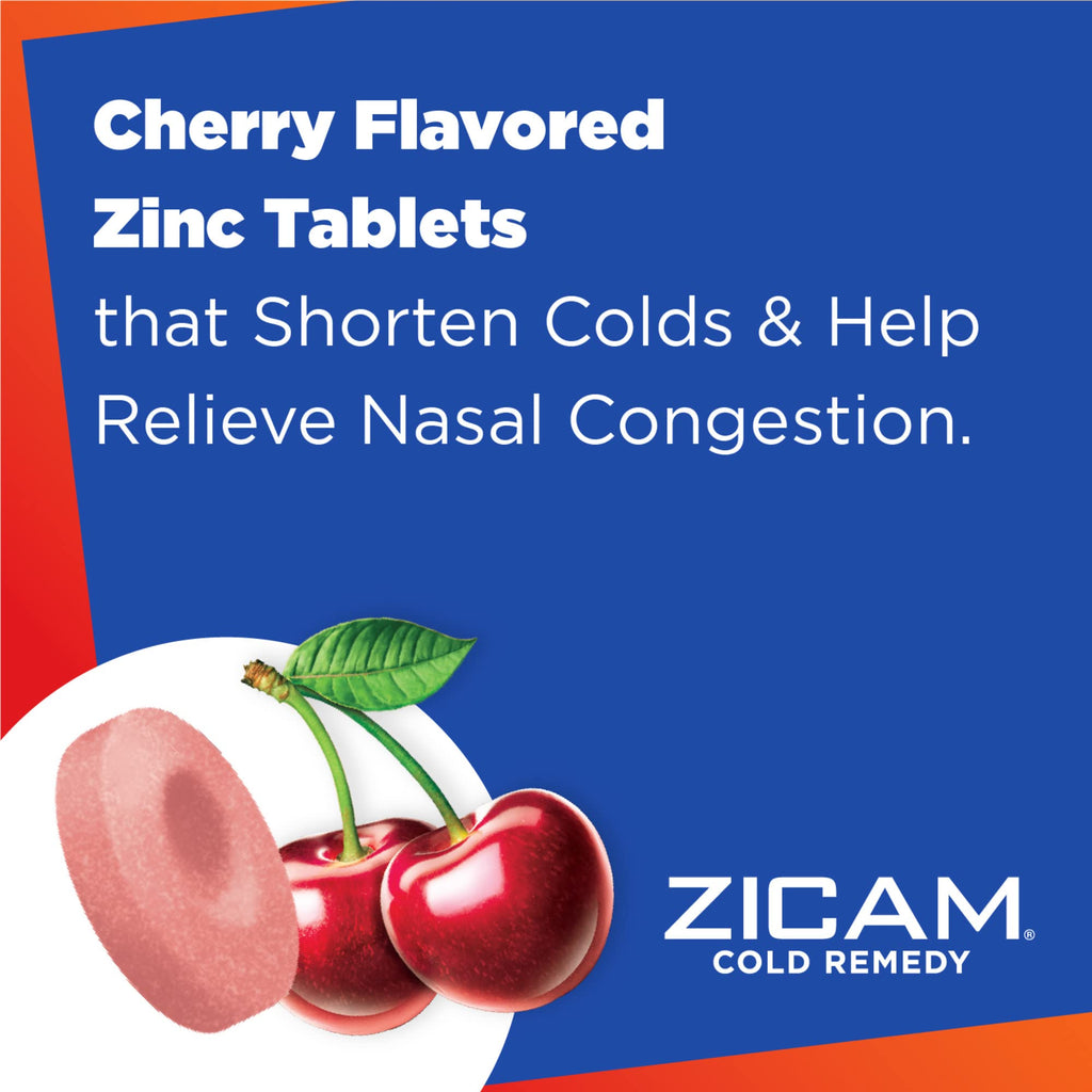 Zicam Cold Remedy Zinc RapidMelts, Cherry Flavor, Homeopathic, Cold Shortening Medicine, Shortens Cold Duration, 25 Count (Pack of 2)